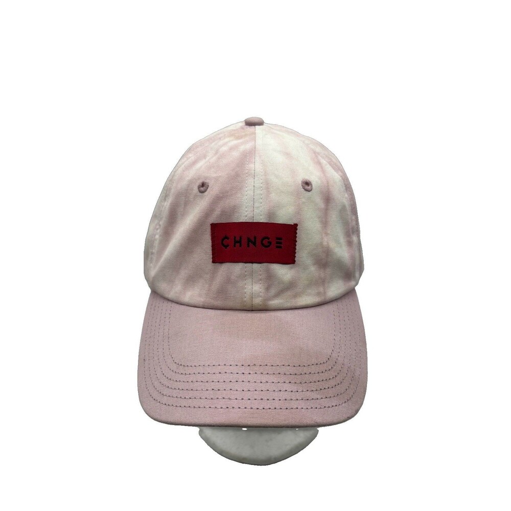CHNGE Hat Pink Cream Tie Dye Organic Cotton Strapback Dad